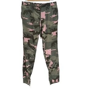 MALIBU SUGAR green & pink camo soft finish leggings - size S(8)